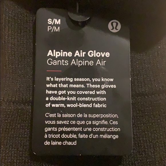 NWT Authentic ~ Lululemon Alpine Air Glove - Picture 4 of 5